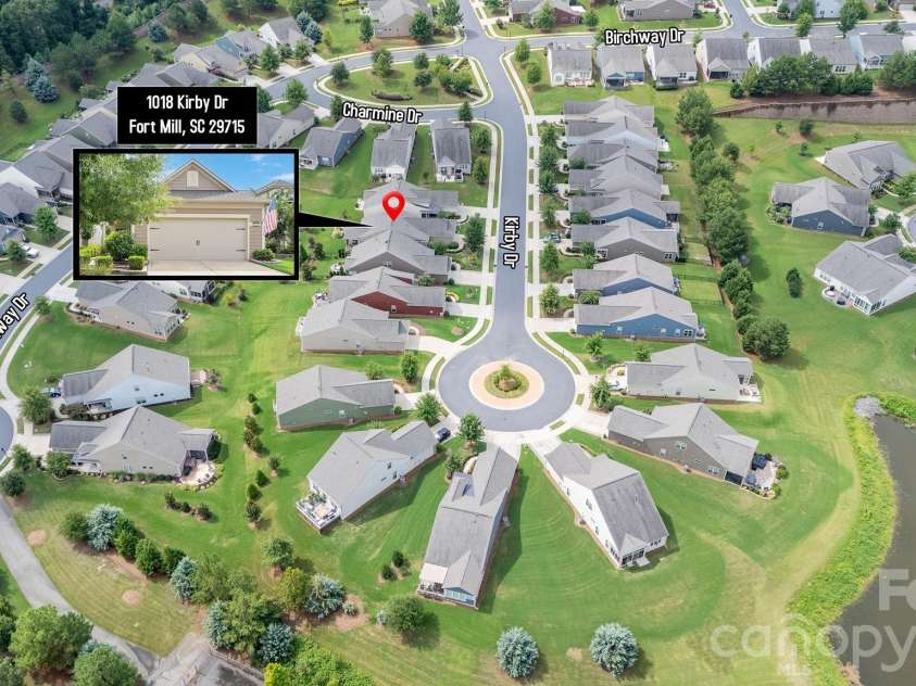 1018 Kirby Drive, Fort Mill, SC 29715.  MLS# CAR4411917, YatesRealty ID 51638. Aerial view