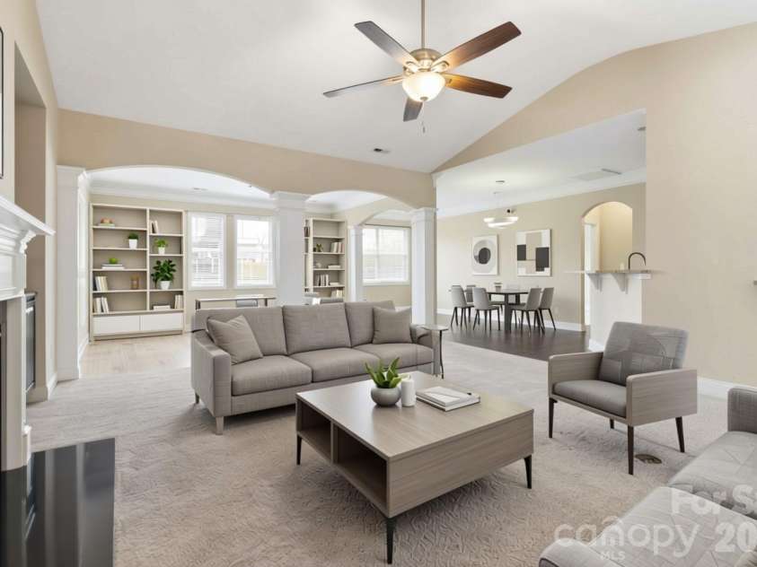 8830 Artesa Mill Lane, Charlotte, NC 28214.  MLS# CAR4359759, YatesRealty ID 5164. Virtually enhanced to illustrate space use.