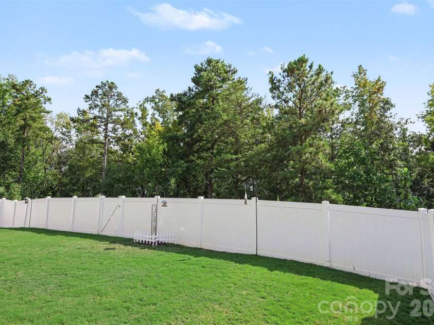 1571 Loggerhead Drive, Lancaster, SC 29720.  MLS# CAR4425185, YatesRealty ID 51644. Backyard that backs to the wood