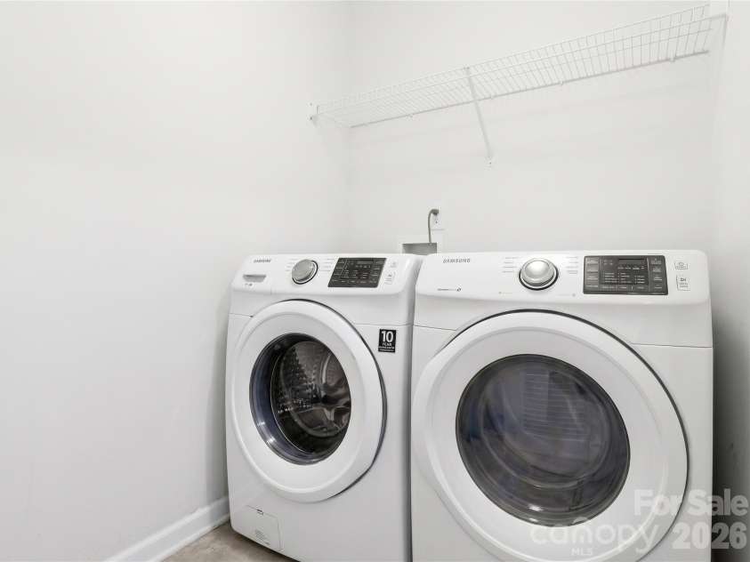 3341 Linetender Drive, Davidson, NC 28036.  MLS# CAR4425656, YatesRealty ID 51645. Laundry Room: Dedicated laundry room with shelving and space for full-size appliances. Washer and Dryer Included