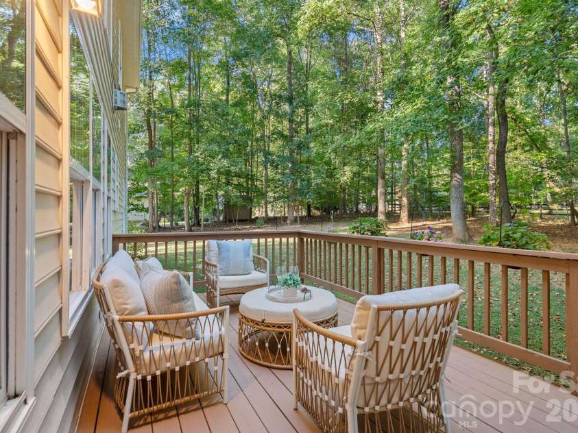 155 Culpeze Road, Mooresville, NC 28117.  MLS# CAR4424374, YatesRealty ID 51650. Relaxing Back Deck