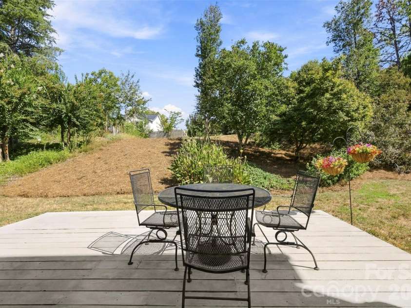 8709 Ellington Park Drive, Charlotte, NC 28277.  MLS# CAR4425738, YatesRealty ID 51656. View from deck to landscaped backyard