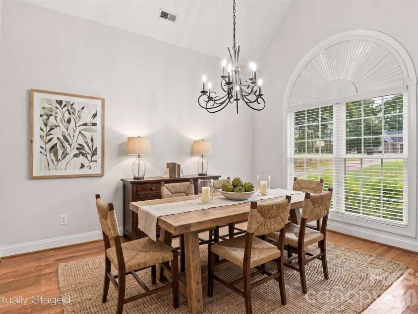 1524 Garrett Landen Drive, Clover, SC 29710.  MLS# CAR4418326, YatesRealty ID 51658. Virtually staged Formal dining room with vaulted ceiling, virtually staged!