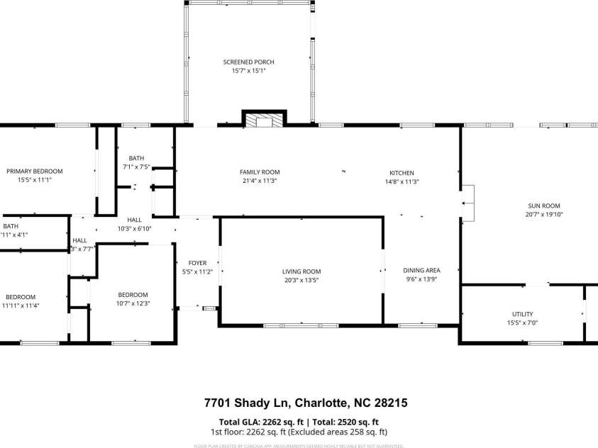 7701 Shady Lane, Charlotte, NC 28215.  MLS# CAR4416535, YatesRealty ID 51683. 