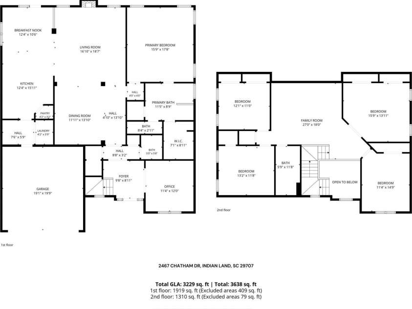 2467 Chatham Drive, Indian Land, SC 29707.  MLS# CAR4413042, YatesRealty ID 51687. 