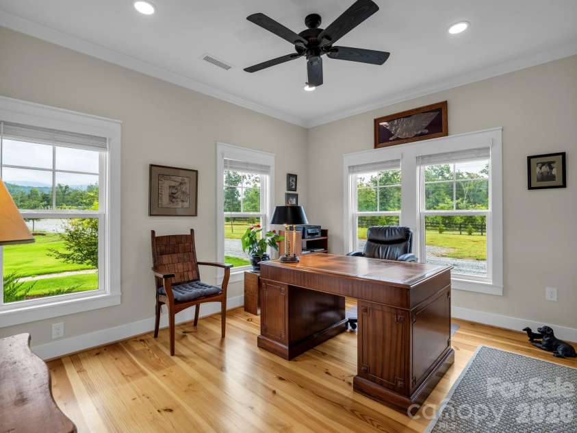 2255 Lake Adger Road, Mill Spring, NC 28756.  MLS# CAR4426062, YatesRealty ID 51693. Bedroom #2 used as an office
