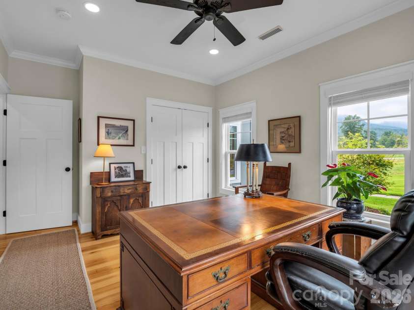 2255 Lake Adger Road, Mill Spring, NC 28756.  MLS# CAR4426062, YatesRealty ID 51693. Bedroom #2 with mountain views