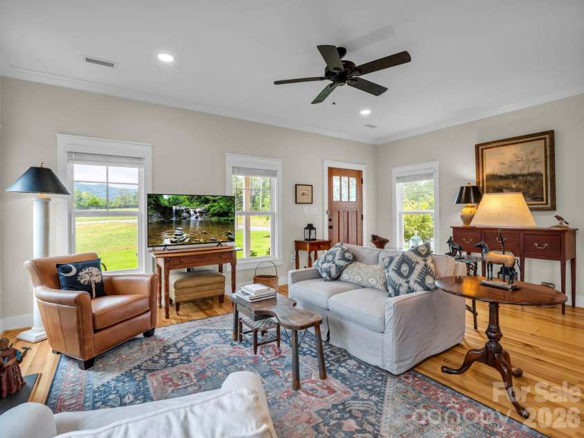 2255 Lake Adger Road, Mill Spring, NC 28756.  MLS# CAR4426062, YatesRealty ID 51693. Mountain views from the great room