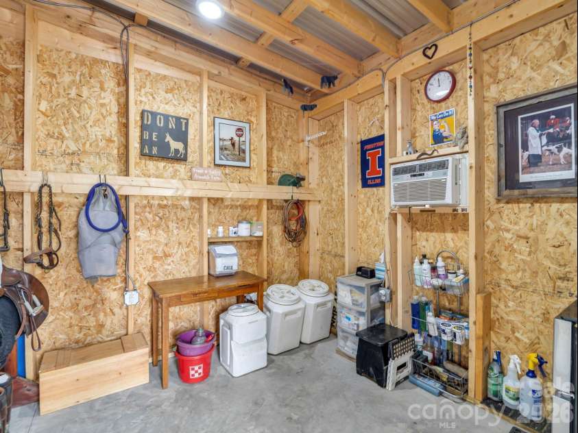 2255 Lake Adger Road, Mill Spring, NC 28756.  MLS# CAR4426062, YatesRealty ID 51693. Tack room