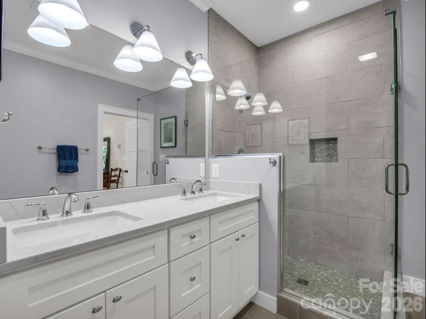 2255 Lake Adger Road, Mill Spring, NC 28756.  MLS# CAR4426062, YatesRealty ID 51693. Vanity with double sinks