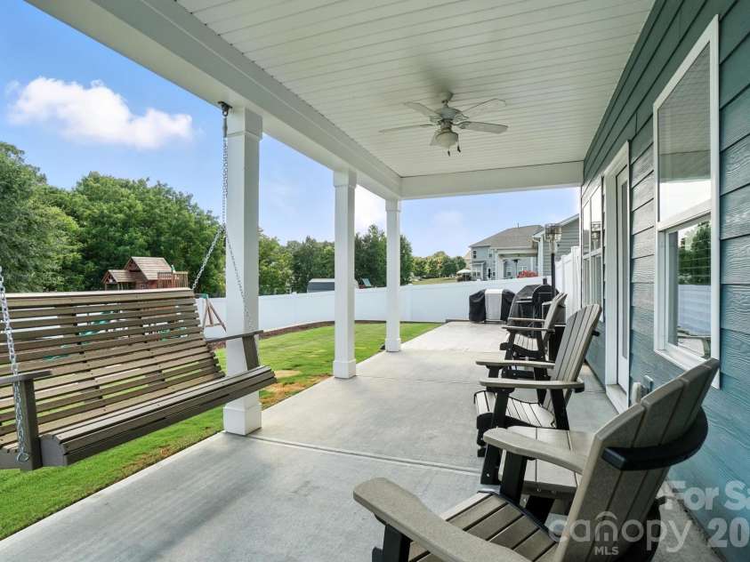 130 Sierra Chase Drive, Statesville, NC 28677.  MLS# CAR4425890, YatesRealty ID 51734. Covered Back Patio