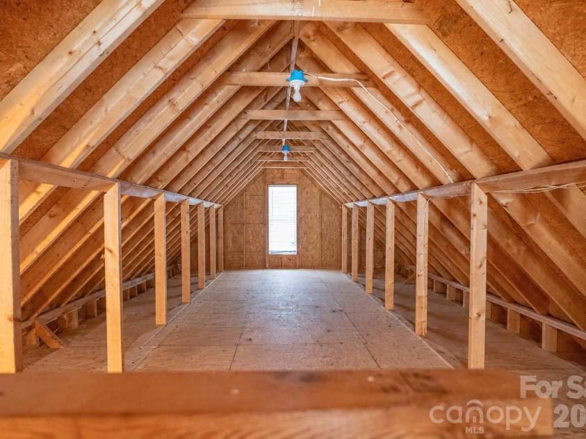 1927 Windmere Drive, Monroe, NC 28110.  MLS# CAR4418853, YatesRealty ID 51747. Upstairs storage space in the detached garage