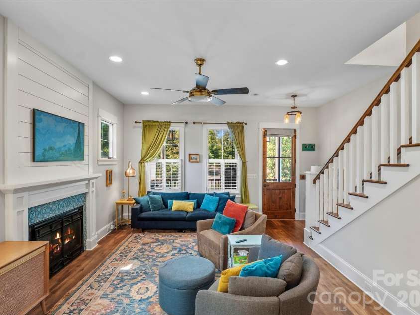 245 Rice Street, Brevard, NC 28712.  MLS# CAR4425712, YatesRealty ID 51775. Living room