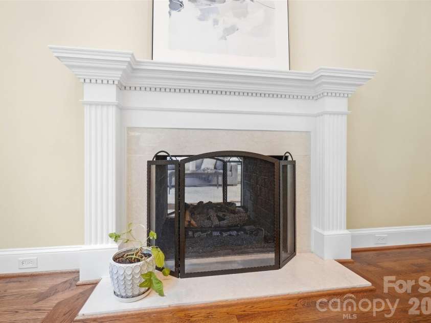 7425 Seton House Lane, Charlotte, NC 28277.  MLS# CAR4425124, YatesRealty ID 51778. See-through fireplace
