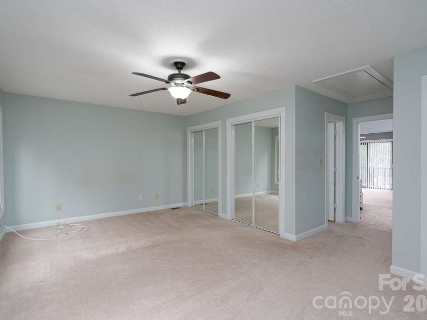 460 Camrose Circle, Concord, NC 28025.  MLS# CAR4426248, YatesRealty ID 51784. Primary Bedroom 2 showing entrance & mirrored closets