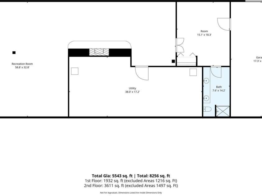 164 Brookfield Drive, Forest City, NC 28043.  MLS# CAR4425556, YatesRealty ID 51825. Basement floor plan