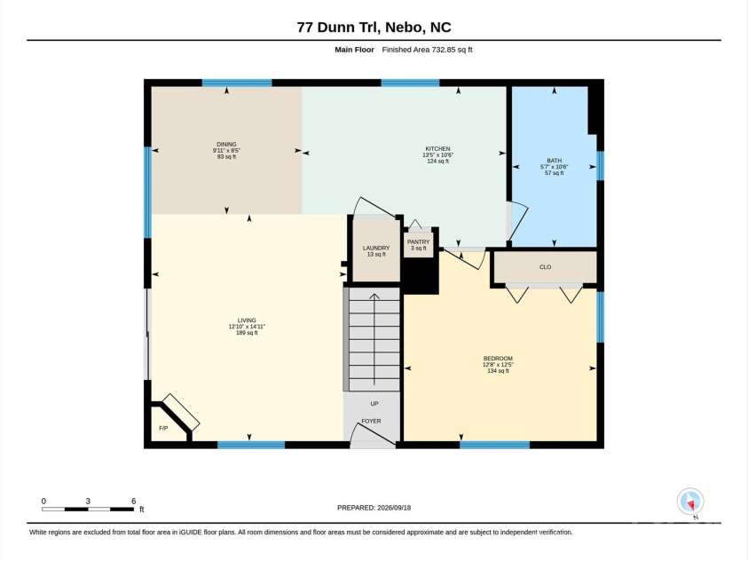 77 Dunn Trail, Nebo, NC 28761.  MLS# CAR4425004, YatesRealty ID 51878. First Level Floorplan
