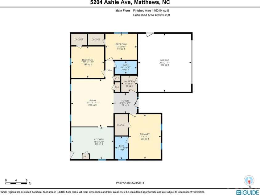 5204 Ashie Avenue, Matthews, NC 28104.  MLS# CAR4424402, YatesRealty ID 51957. 