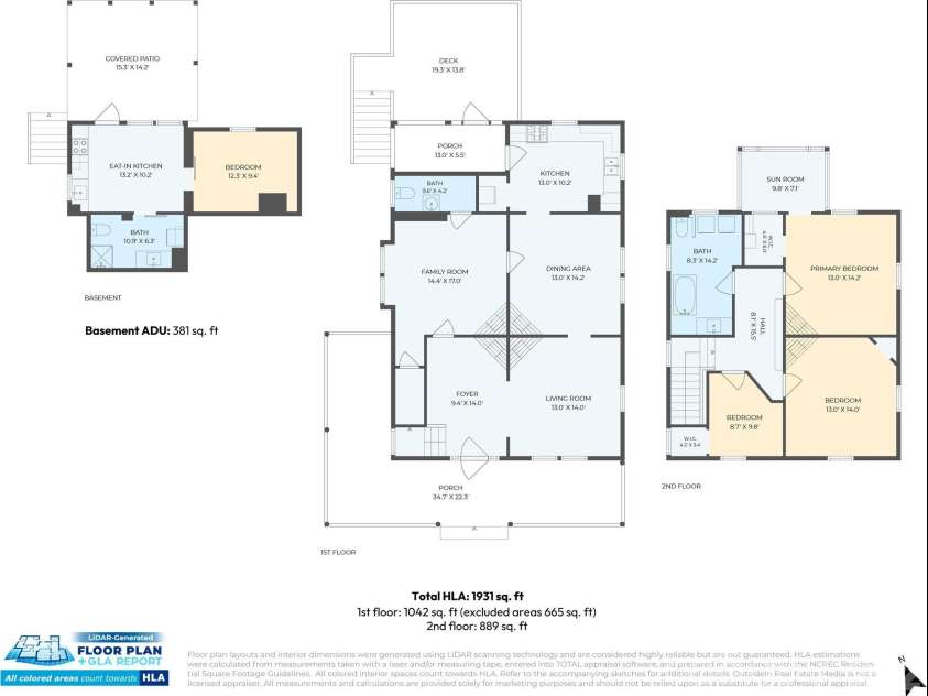 16 West Street, Asheville, NC 28801.  MLS# CAR4423666, YatesRealty ID 51960. Floor Plan / Measurements