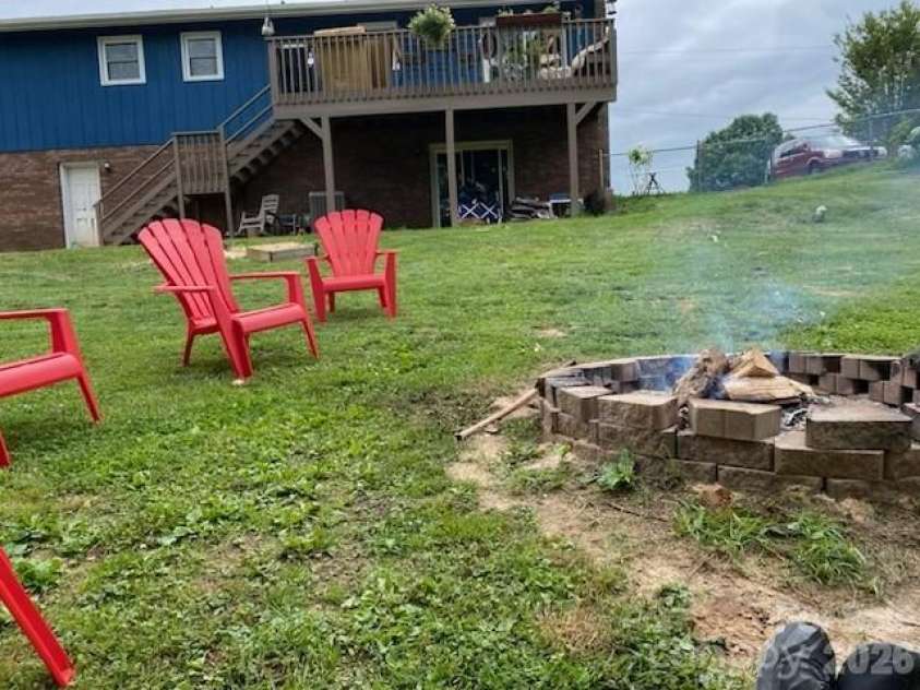 124 Oak Hill Road, Candler, NC 28715.  MLS# CAR4346369, YatesRealty ID 5197. Fire Pit