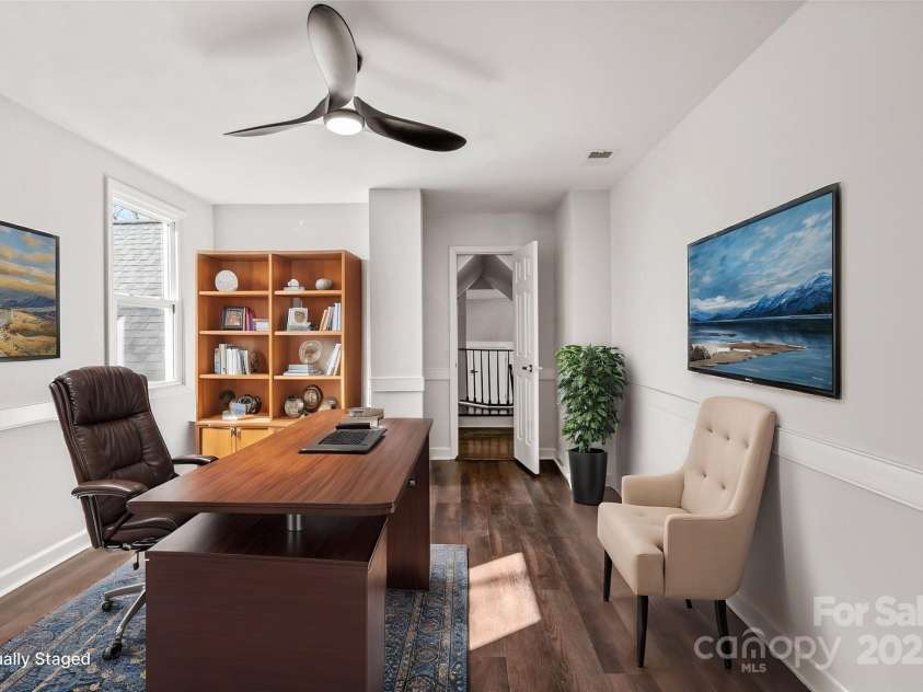 8503 Foxbridge Drive, Matthews, NC 28104.  MLS# CAR4179020, YatesRealty ID 5201. Bedroom #3 staged as a home office.