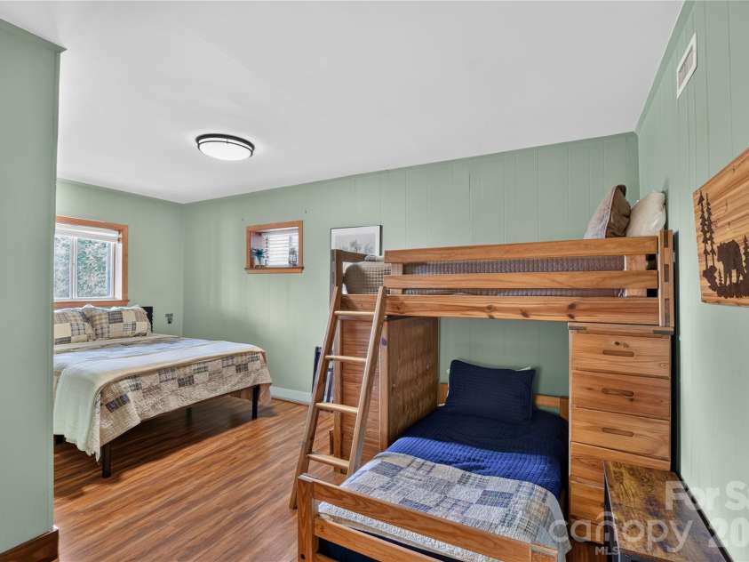 196 Fern Loop, Lake Lure, NC 28746.  MLS# CAR4425558, YatesRealty ID 52036. Lower level bedroom