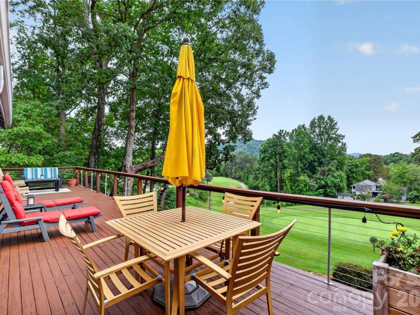 196 Fern Loop, Lake Lure, NC 28746.  MLS# CAR4425558, YatesRealty ID 52036. View of golf course from deck