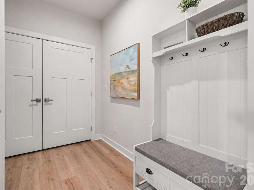 6513 Cumberland Drive, Harrisburg, NC 28075.  MLS# CAR4426198, YatesRealty ID 52070. Mud room, drop zone, coat closet