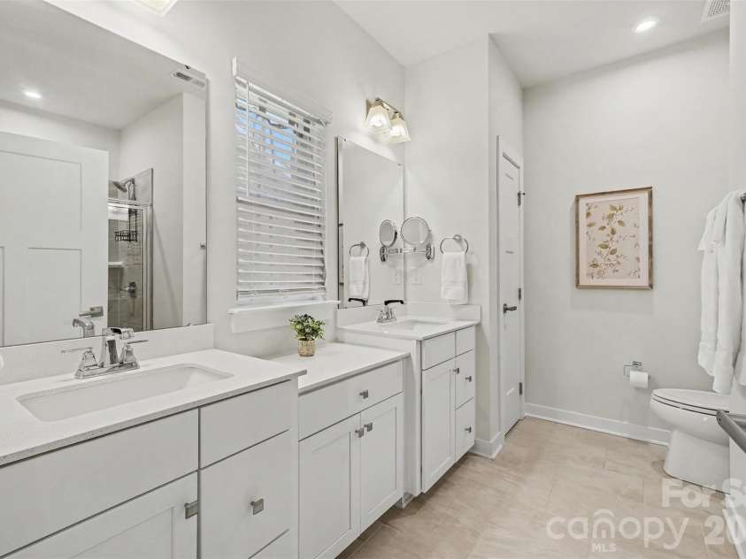 6513 Cumberland Drive, Harrisburg, NC 28075.  MLS# CAR4426198, YatesRealty ID 52070. Primary bath, double sinks