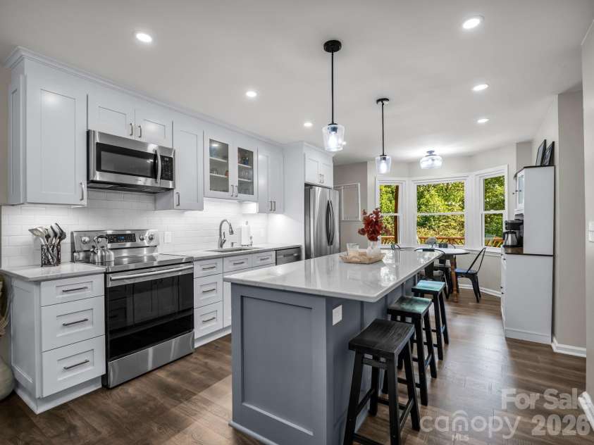 215 Hillcrest Drive, Columbus, NC 28722.  MLS# CAR4424908, YatesRealty ID 52075. Beautifully updated kitchen
