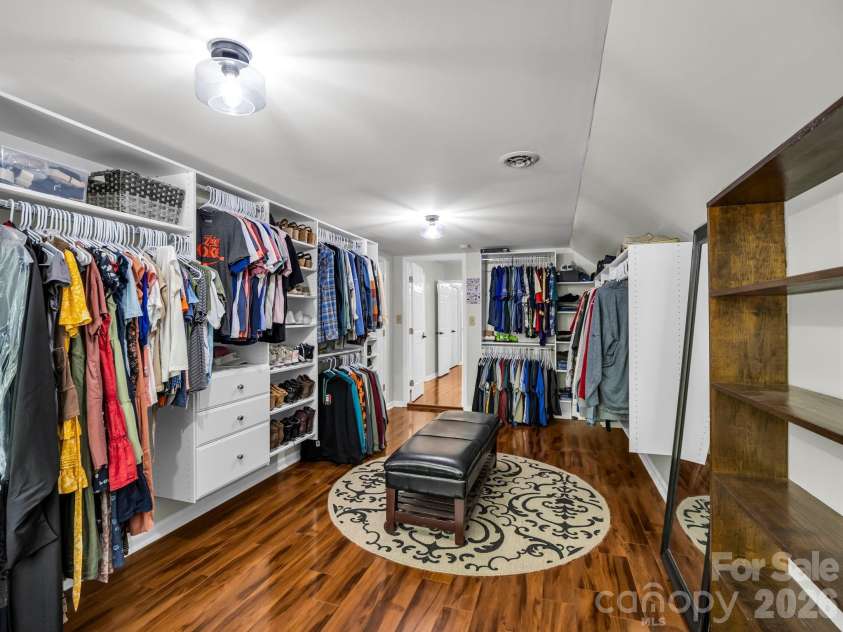 215 Hillcrest Drive, Columbus, NC 28722.  MLS# CAR4424908, YatesRealty ID 52075. Large closet in Primary suite
