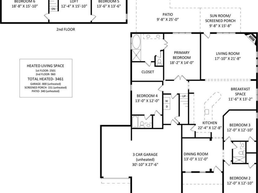 8504 Hope Run Court, Indian Land, SC 29707.  MLS# CAR4424754, YatesRealty ID 52110. Floor Plan 8504 Hope Run Court