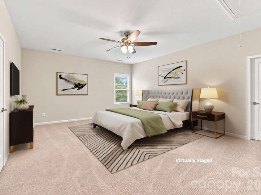 8504 Hope Run Court, Indian Land, SC 29707.  MLS# CAR4424754, YatesRealty ID 52110. Second floor bedroom virtually staged as a guest room.