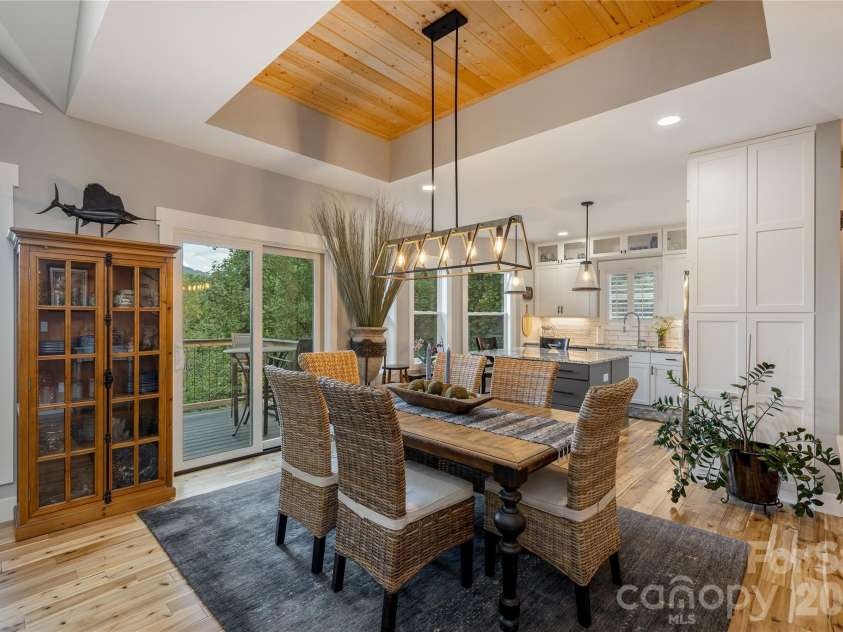 110 Quail Mountain Lane, Waynesville, NC 28786.  MLS# CAR4424241, YatesRealty ID 52123. Dining