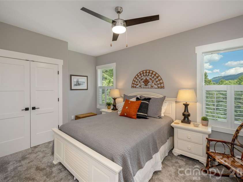 110 Quail Mountain Lane, Waynesville, NC 28786.  MLS# CAR4424241, YatesRealty ID 52123. Second bedroom on lower level