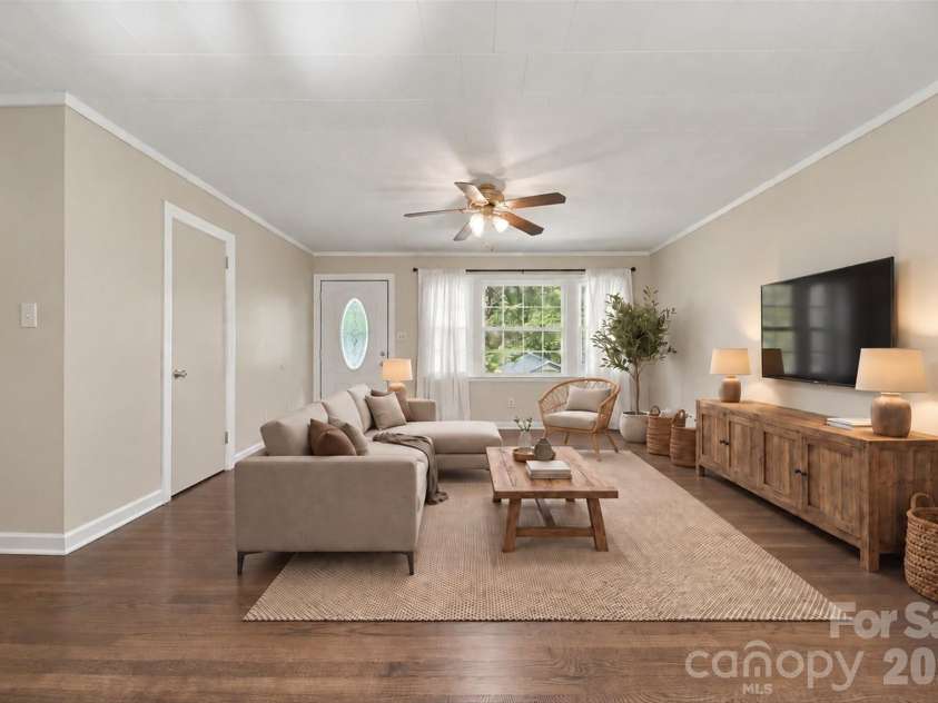 911 Kenham Place, Lenoir, NC 28645.  MLS# CAR4425588, YatesRealty ID 52151. Living room virtually staged