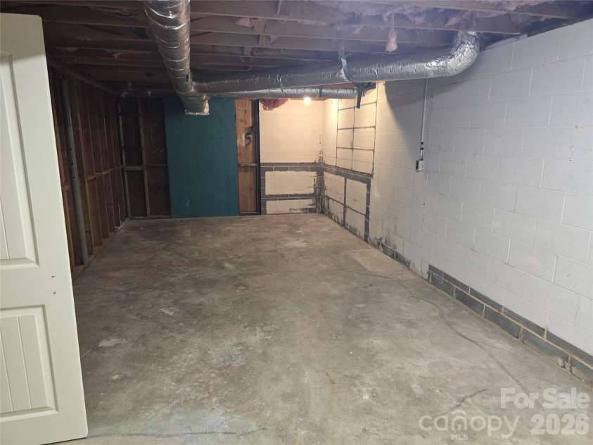 506 Pine Street, Landis, NC 28088.  MLS# CAR4426832, YatesRealty ID 52228. Basement storage room