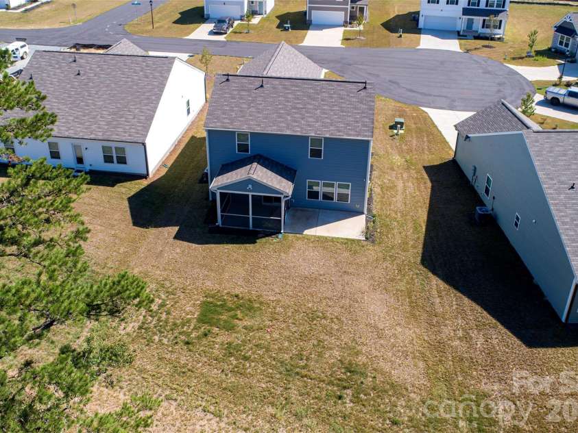 105 Charleston Gray Way, Pageland, SC 29728.  MLS# CAR4426409, YatesRealty ID 52233. Arial View of BAck YArd