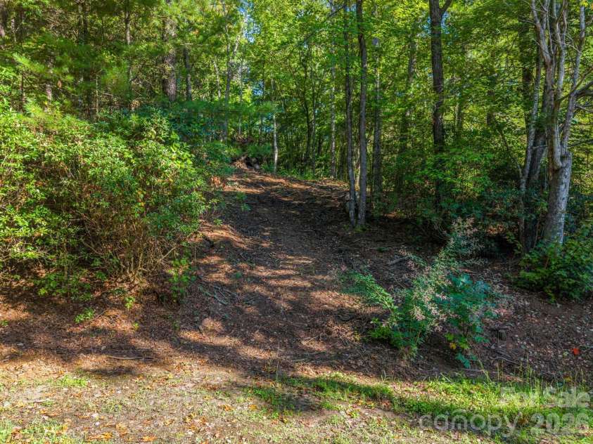 130 Summit Rise Road, Pisgah Forest, NC 28768.  MLS# CAR4426002, YatesRealty ID 52274. Driveway and view from Summit Rise Rd.