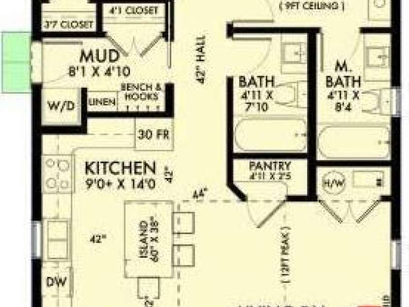 130 Summit Rise Road, Pisgah Forest, NC 28768.  MLS# CAR4426002, YatesRealty ID 52274. Main level Floor Plan