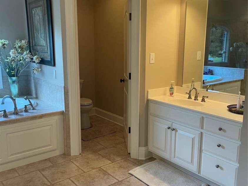 3842 Sherrills Ford Road, Salisbury, NC 28147.  MLS# CAR4419789, YatesRealty ID 52300. Private water closet and another vanity