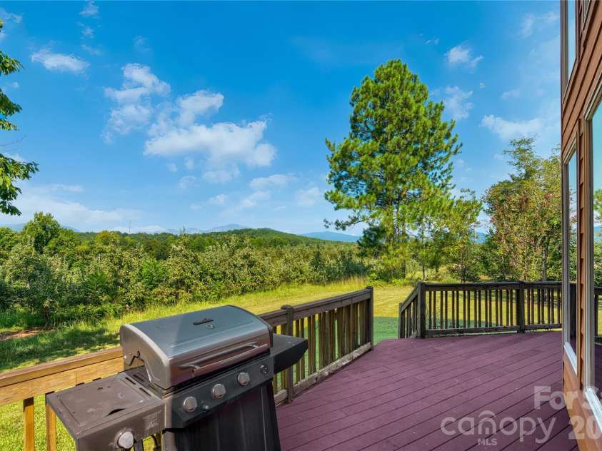 296 Acorn Lane, Rutherfordton, NC 28139.  MLS# CAR4427187, YatesRealty ID 52307. Back deck with views