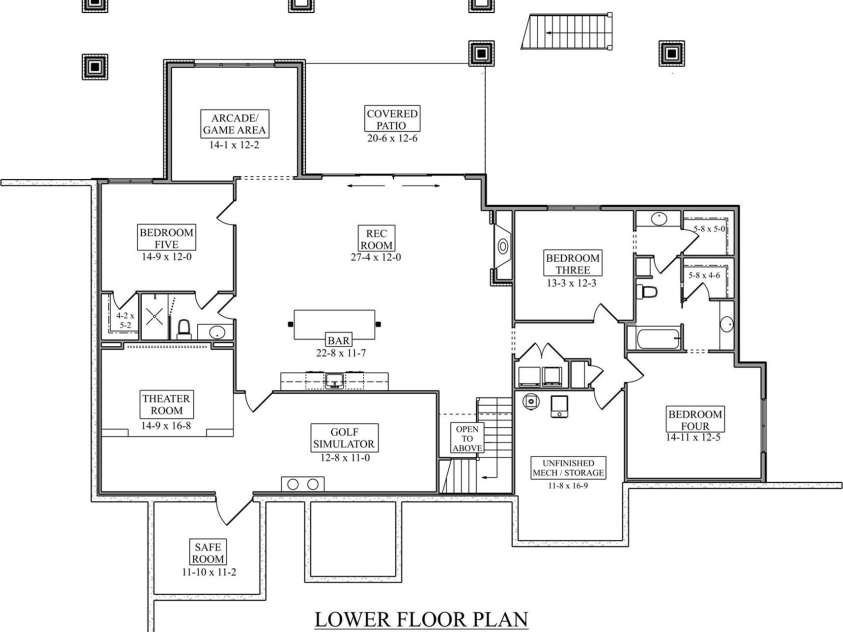 7061 Ridgeview Lane, Iron Station, NC 28080.  MLS# CAR4411270, YatesRealty ID 52309. Basement Floor Plan