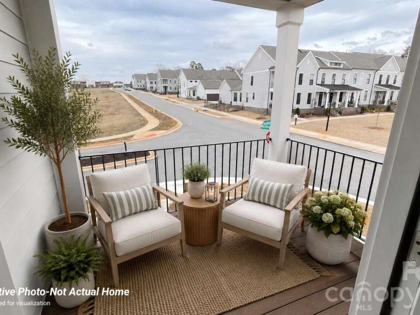 10229 Rainier Trail Drive, Huntersville, NC 28078.  MLS# CAR4399004, YatesRealty ID 52363. Balcony-Merlot-Virtually Staged