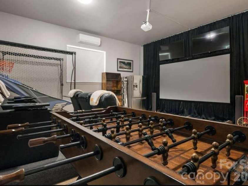 58 Bird Creek Estates Road, Black Mountain, NC 28711.  MLS# CAR4427379, YatesRealty ID 52383. Main Level Theater/Game Room