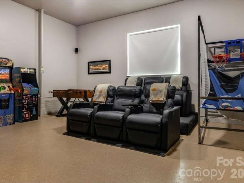 58 Bird Creek Estates Road, Black Mountain, NC 28711.  MLS# CAR4427379, YatesRealty ID 52383. Main Level Theater/Game Room