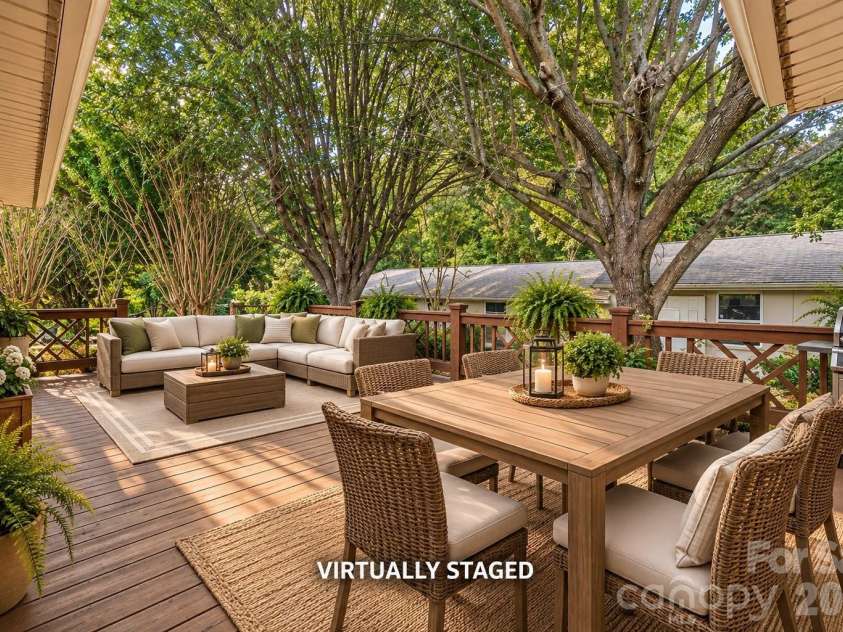 4514 Wilgrove Mint Hill Road, Mint Hill, NC 28227.  MLS# CAR4423298, YatesRealty ID 52389. Virtually Staged Back Deck