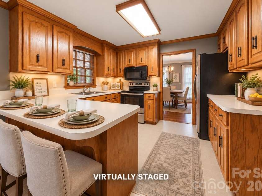 4514 Wilgrove Mint Hill Road, Mint Hill, NC 28227.  MLS# CAR4423298, YatesRealty ID 52389. Virtually Staged Kitchen