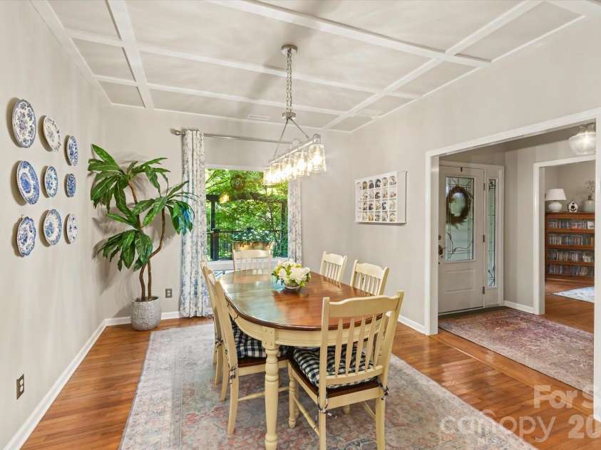 300 Caroline Lane, Pisgah Forest, NC 28768.  MLS# CAR4426646, YatesRealty ID 52453. Dining room off front entry