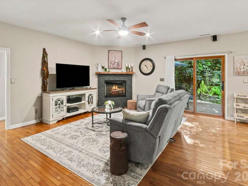 300 Caroline Lane, Pisgah Forest, NC 28768.  MLS# CAR4426646, YatesRealty ID 52453. Gas log fireplace